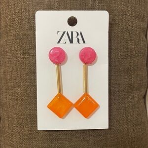 Zara solid color resin earrings